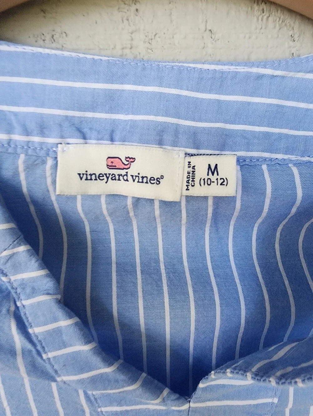 Vineyard Vines Youth Girls Woven Striped Tunic Top Medium 10-12
